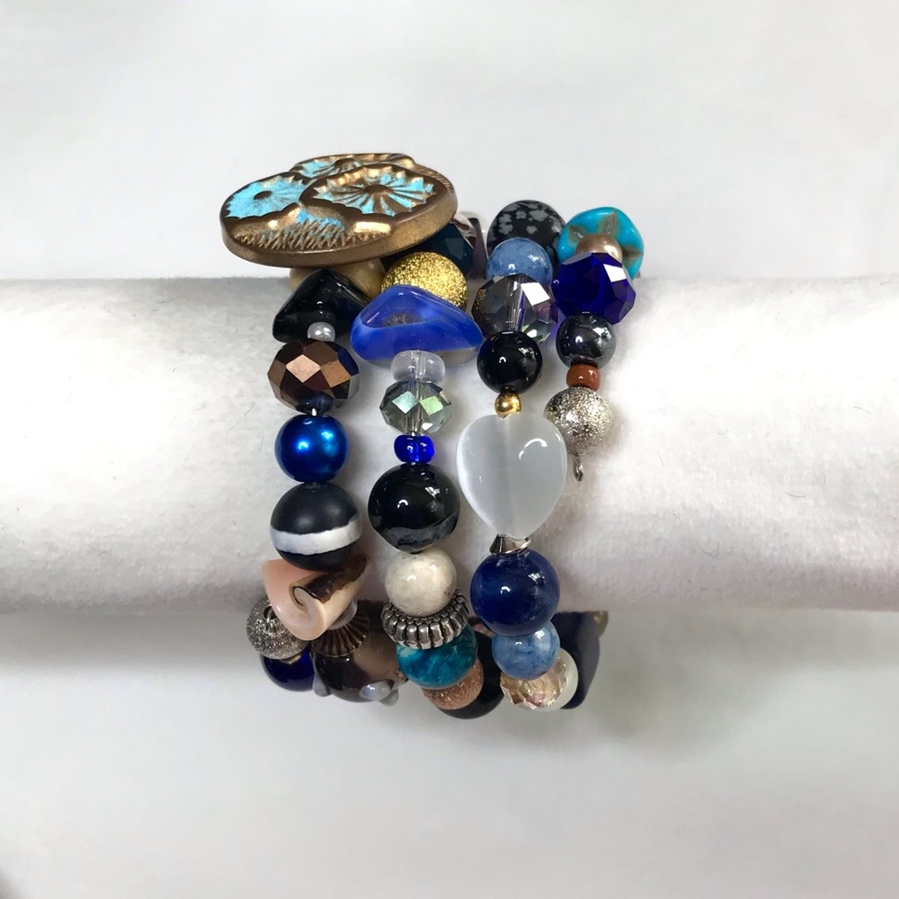 Handmade Bracelet with Modern & Vintage Elements (NB53-6H) New Without Tags - Picture 4 of 9